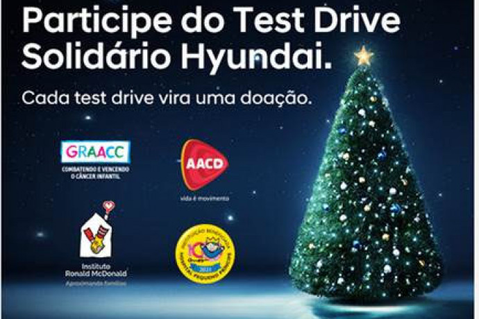 Hyundai lança campanha “Test Drive Solidário”