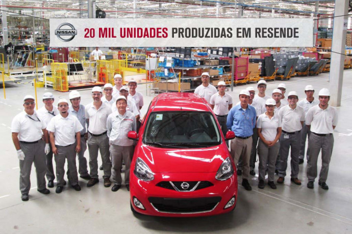 Nissan chega à 20 mil unidades em Resende (RJ)