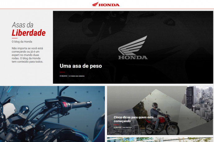 Moto Honda lança o blog "Asas da Liberdade"