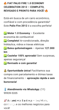 Palio 1.0 Cel. ECON./ITALIA F.Flex 8V 4p